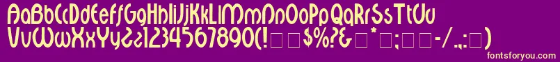 CourantDisplaySsi Font – Yellow Fonts on Purple Background