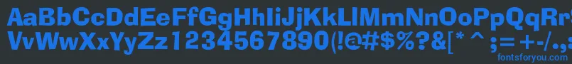 Adlibbtc Font – Blue Fonts on Black Background