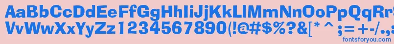 Adlibbtc-Schriftart – Blaue Schriften auf rosa Hintergrund