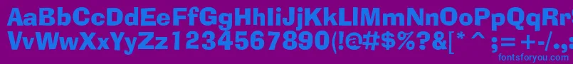 Adlibbtc Font – Blue Fonts on Purple Background