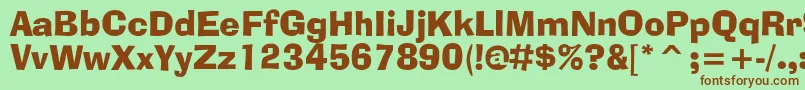 Adlibbtc Font – Brown Fonts on Green Background