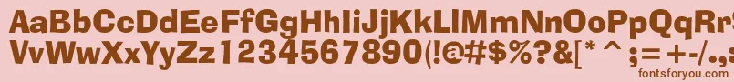 Adlibbtc Font – Brown Fonts on Pink Background