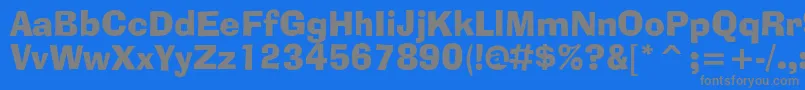 Adlibbtc-fontti – harmaat kirjasimet sinisellä taustalla