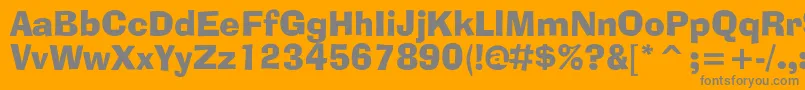 Adlibbtc Font – Gray Fonts on Orange Background