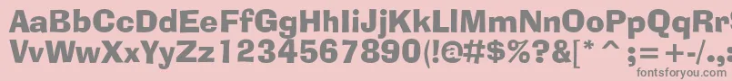 Adlibbtc-fontti – harmaat kirjasimet vaaleanpunaisella taustalla