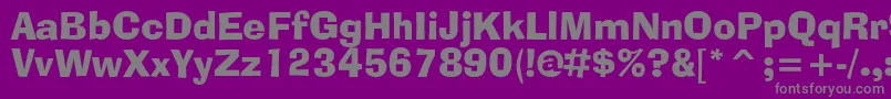 フォントAdlibbtc – 紫の背景に灰色の文字