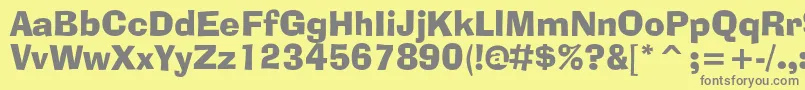 Adlibbtc Font – Gray Fonts on Yellow Background