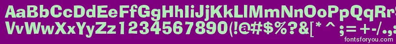 Adlibbtc Font – Green Fonts on Purple Background