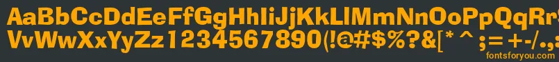 Шрифт Adlibbtc – оранжевые шрифты на чёрном фоне