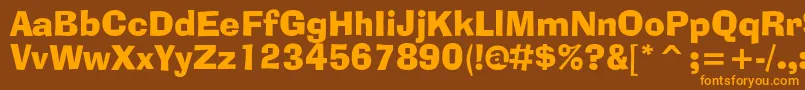 Adlibbtc Font – Orange Fonts on Brown Background