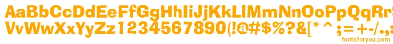Adlibbtc-fontti – oranssit fontit valkoisella taustalla
