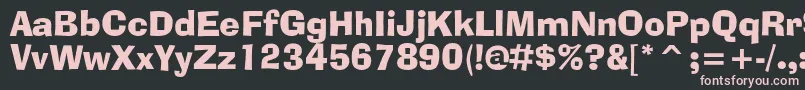 Шрифт Adlibbtc – розовые шрифты на чёрном фоне