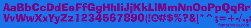 Adlibbtc Font – Purple Fonts on Blue Background