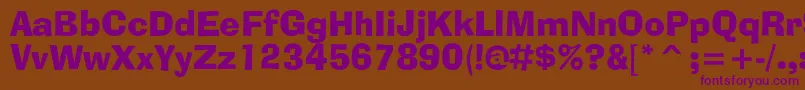 Adlibbtc Font – Purple Fonts on Brown Background