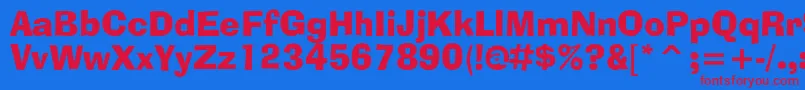 Шрифт Adlibbtc – красные шрифты на синем фоне