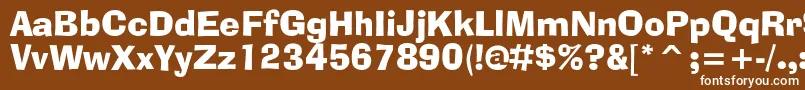 フォントAdlibbtc – 茶色の背景に白い文字