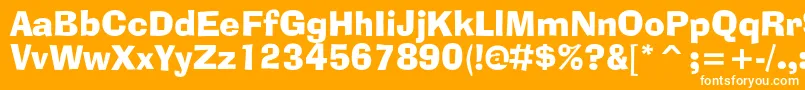 Шрифт Adlibbtc – белые шрифты на оранжевом фоне