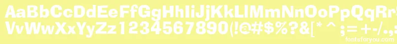 Шрифт Adlibbtc – белые шрифты на жёлтом фоне