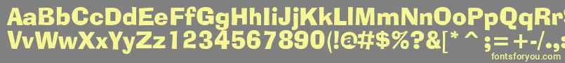 Шрифт Adlibbtc – жёлтые шрифты на сером фоне