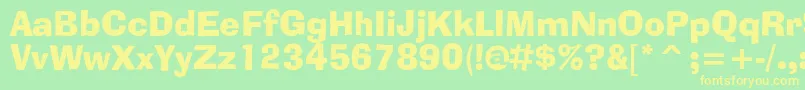 Adlibbtc Font – Yellow Fonts on Green Background