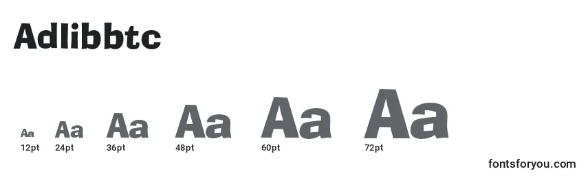 Adlibbtc Font Sizes
