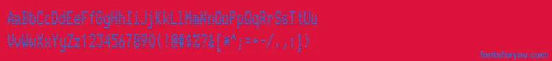 Telidoncd ffy Font – Blue Fonts on Red Background