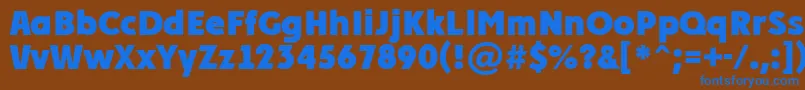 APlakatcmplExtrabold Font – Blue Fonts on Brown Background
