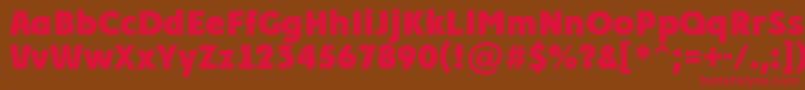 APlakatcmplExtrabold Font – Red Fonts on Brown Background