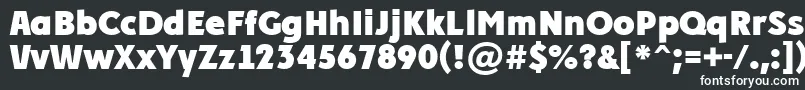 フォントAPlakatcmplExtrabold – 黒い背景に白い文字