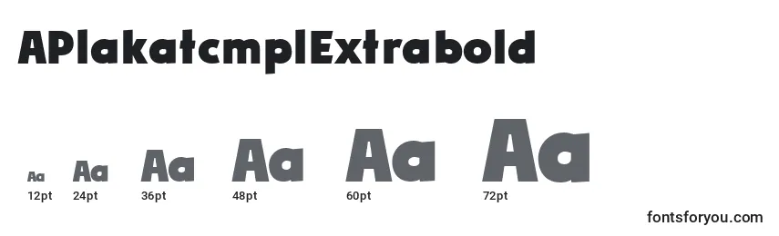 Размеры шрифта APlakatcmplExtrabold
