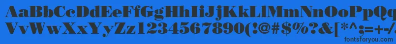 BodoniPosterSsi Font – Black Fonts on Blue Background