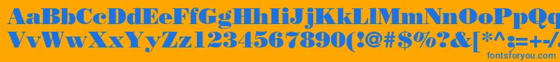 BodoniPosterSsi Font – Blue Fonts on Orange Background