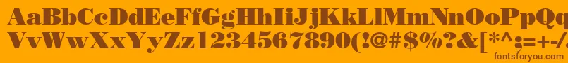 BodoniPosterSsi Font – Brown Fonts on Orange Background