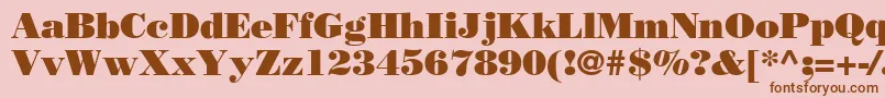 BodoniPosterSsi Font – Brown Fonts on Pink Background