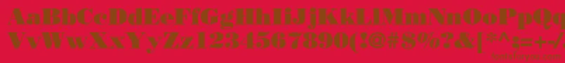 BodoniPosterSsi Font – Brown Fonts on Red Background