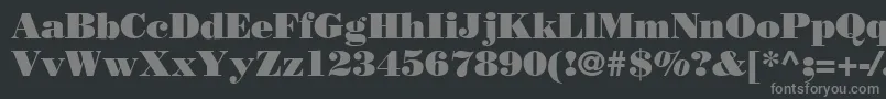 BodoniPosterSsi Font – Gray Fonts on Black Background