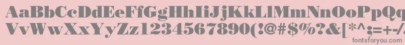 BodoniPosterSsi Font – Gray Fonts on Pink Background