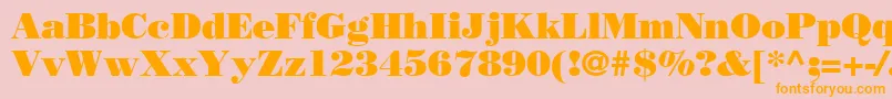 BodoniPosterSsi Font – Orange Fonts on Pink Background
