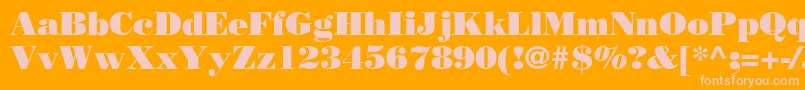 BodoniPosterSsi Font – Pink Fonts on Orange Background