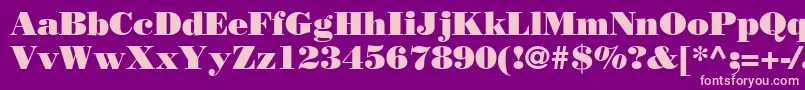 BodoniPosterSsi Font – Pink Fonts on Purple Background