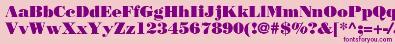 BodoniPosterSsi Font – Purple Fonts on Pink Background