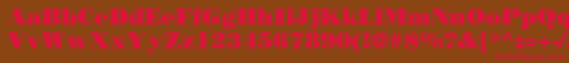 BodoniPosterSsi Font – Red Fonts on Brown Background