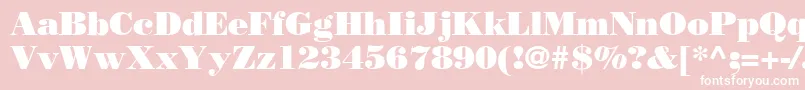 BodoniPosterSsi Font – White Fonts on Pink Background