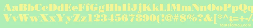 BodoniPosterSsi Font – Yellow Fonts on Green Background