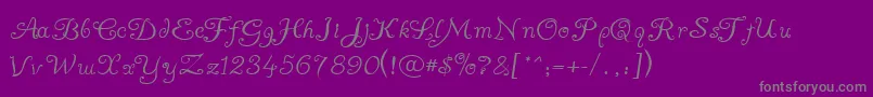 Ayuma2yk Font – Gray Fonts on Purple Background