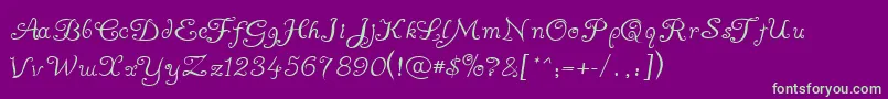 Ayuma2yk Font – Green Fonts on Purple Background