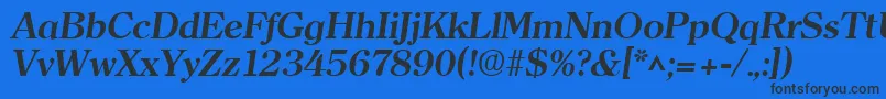 ClearfaceBoldItalic Font – Black Fonts on Blue Background