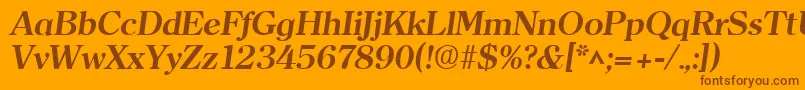 ClearfaceBoldItalic Font – Brown Fonts on Orange Background