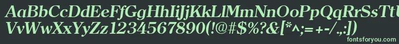 Шрифт ClearfaceBoldItalic – зелёные шрифты на чёрном фоне