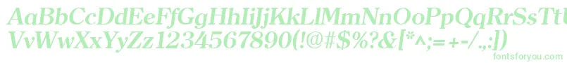 ClearfaceBoldItalic-Schriftart – Grüne Schriften